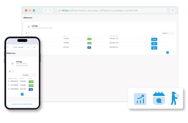 easy RMA Großkundenportal Screenshot