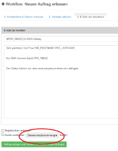 datenschutz backend