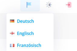 Sprachauswahl im Frontend