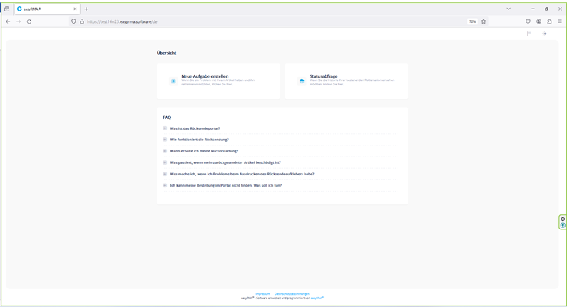 FAQ-Anzeige auf der Startseite im Frontend
