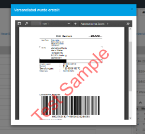 Versandlabel als PDF
