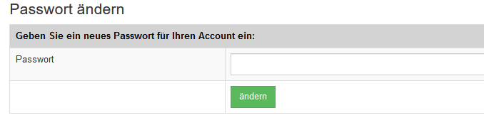 Maske Passwort ändern