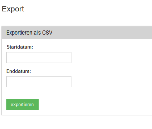 Export-Funktion in easyRMA